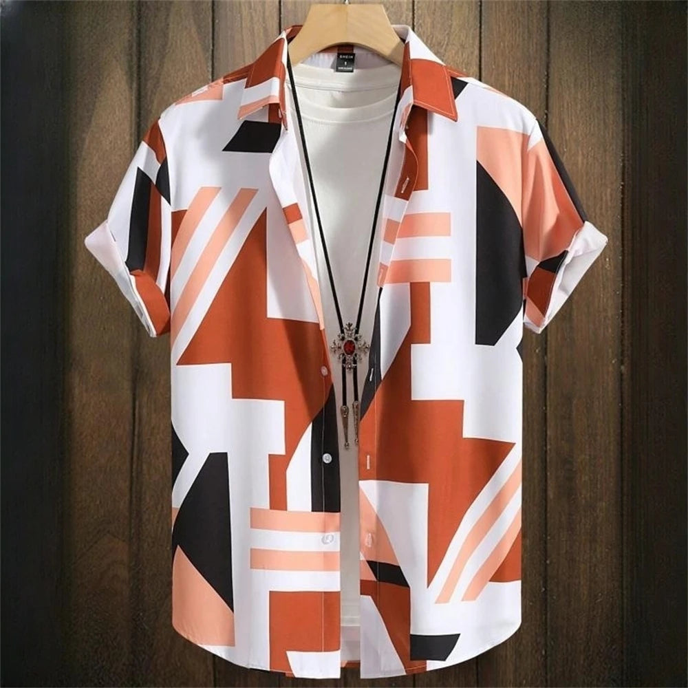 Men's 3D Printed Short Sleeve Hawaiian Shirts