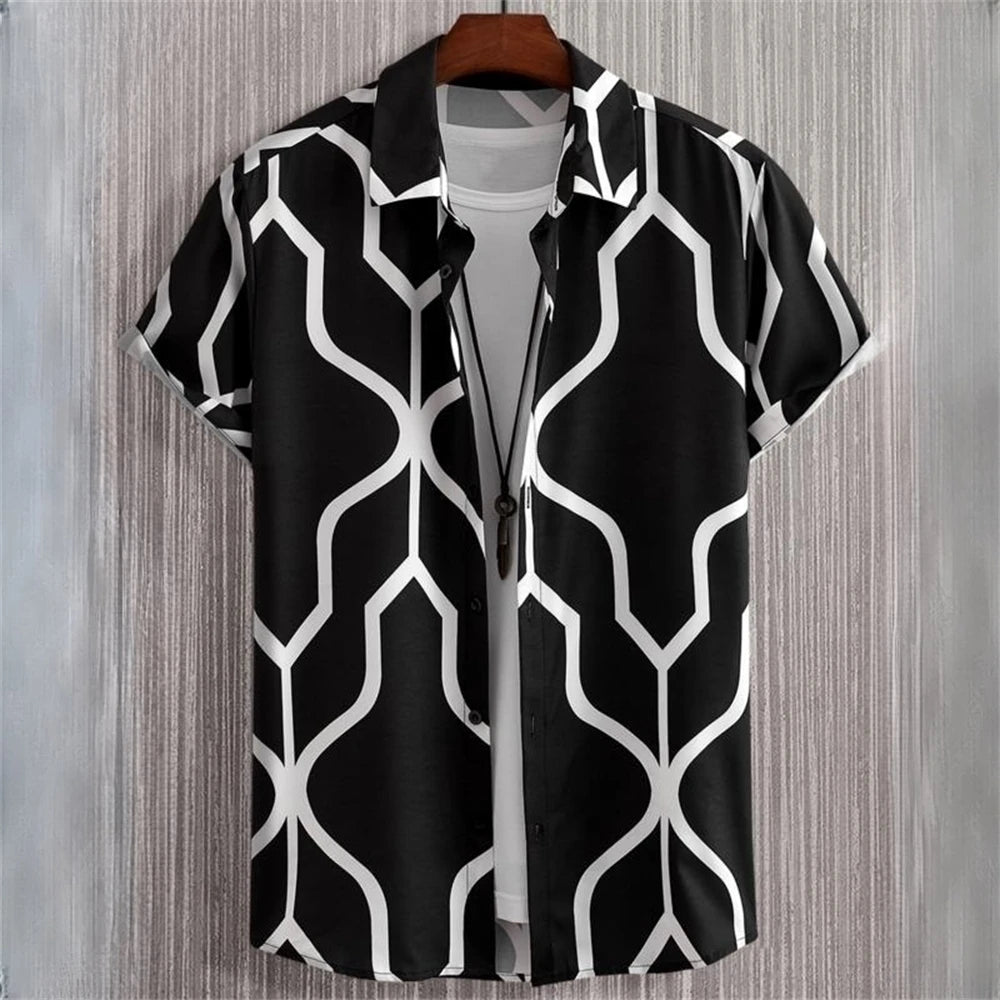 Men's 3D Printed Short Sleeve Hawaiian Shirts