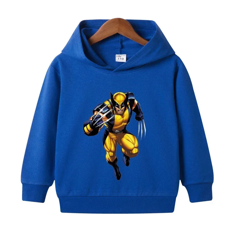 Boys Superhero Cartoon Printed Hoodies