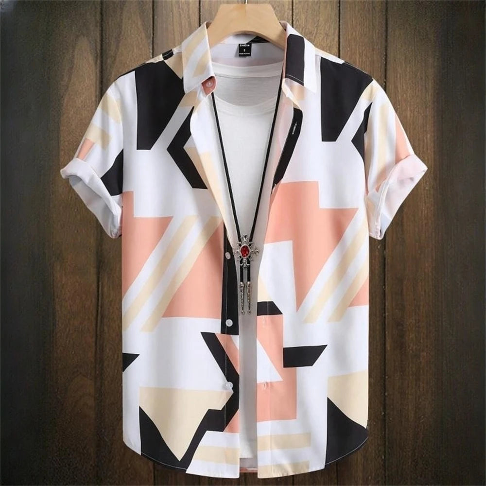 Men's 3D Printed Short Sleeve Hawaiian Shirts
