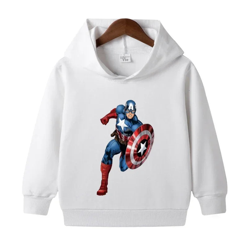 Boys Superhero Cartoon Printed Hoodies