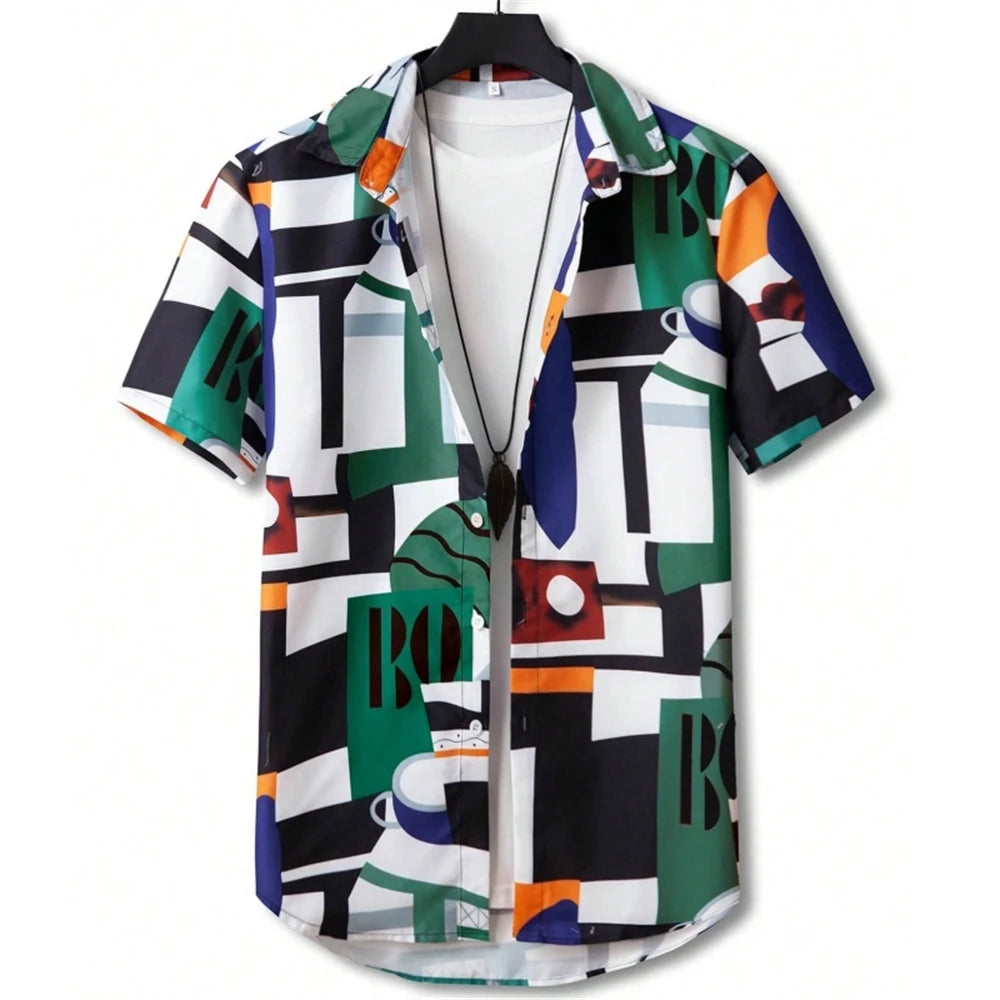 Men's 3D Printed Short Sleeve Hawaiian Shirts