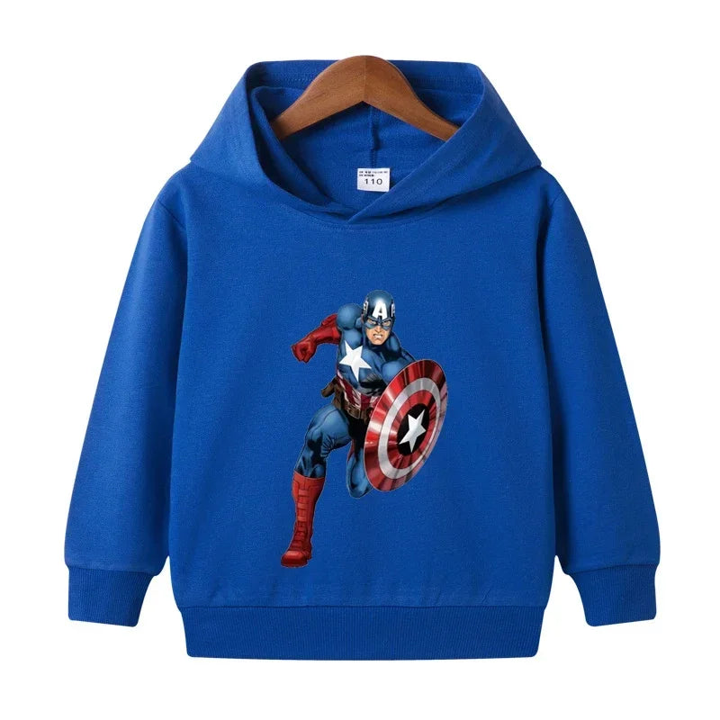 Boys Superhero Cartoon Printed Hoodies