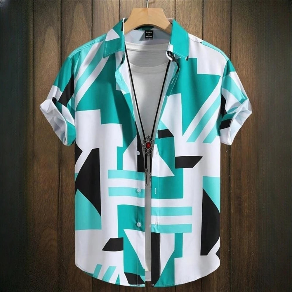 Men's 3D Printed Short Sleeve Hawaiian Shirts
