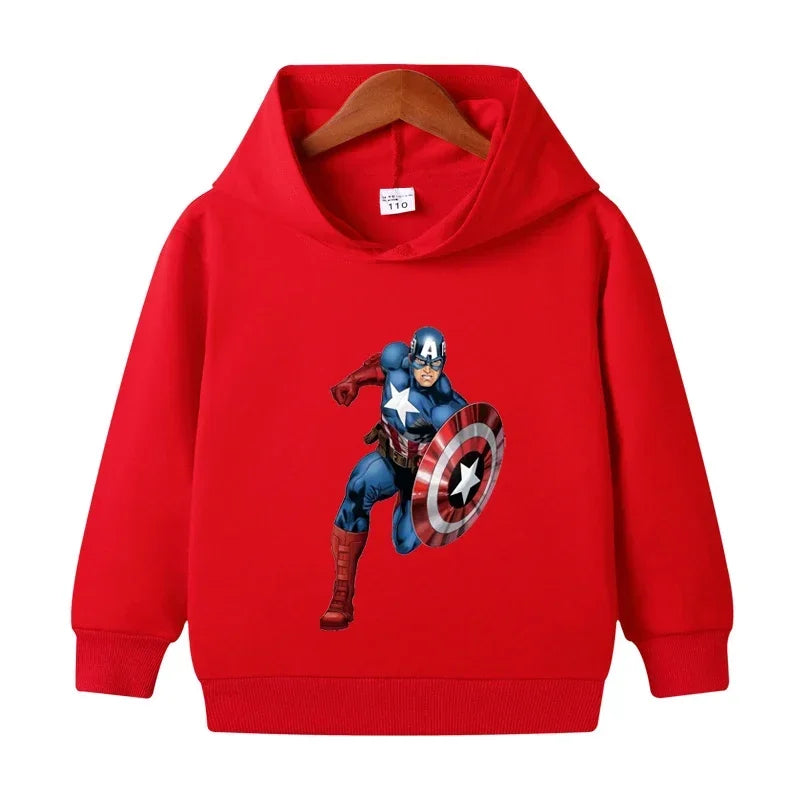 Boys Superhero Cartoon Printed Hoodies