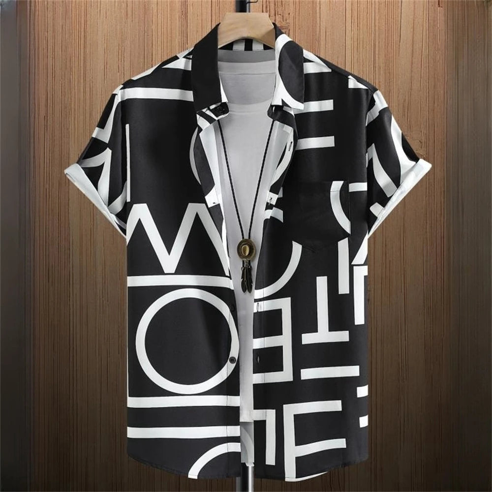 Men's 3D Printed Short Sleeve Hawaiian Shirts