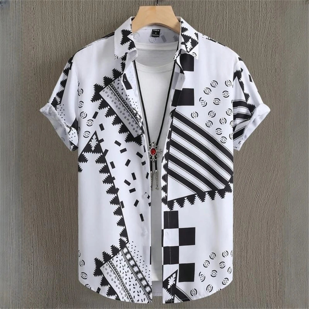 Men's 3D Printed Short Sleeve Hawaiian Shirts