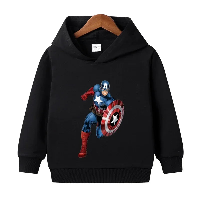 Boys Superhero Cartoon Printed Hoodies